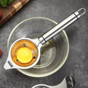304 Stainless Steel Hand Egg White Yolk Filter Separator Eco-Friendly Home Baking Tools Egg Poachers Whisk Dishwasher Safe