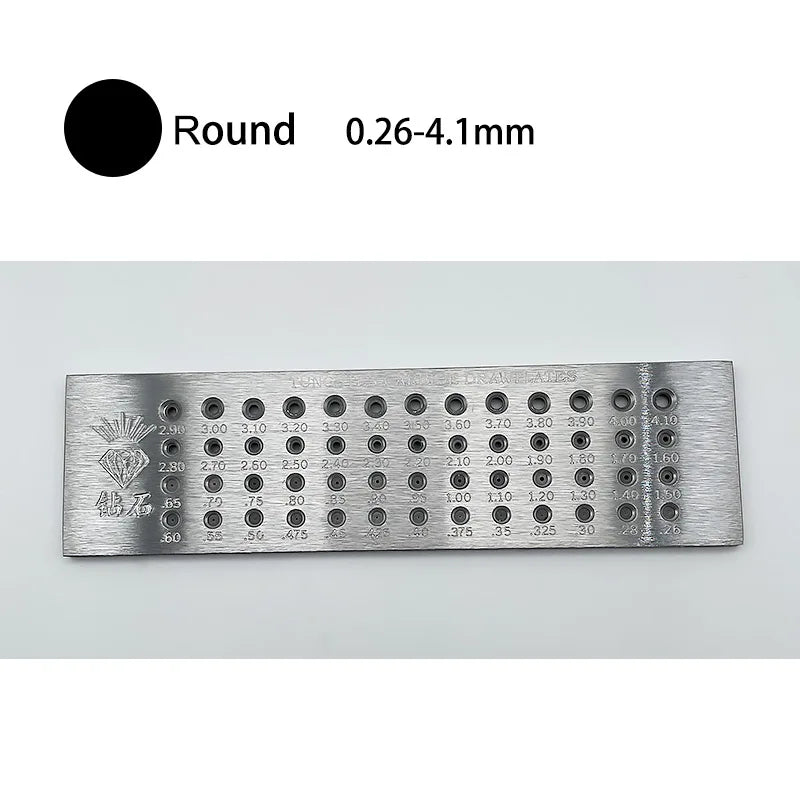 0.26-4.10mm Carbide Drawplates Circular Aperture  for Gold Silver Copper Wires Jewelry Tools