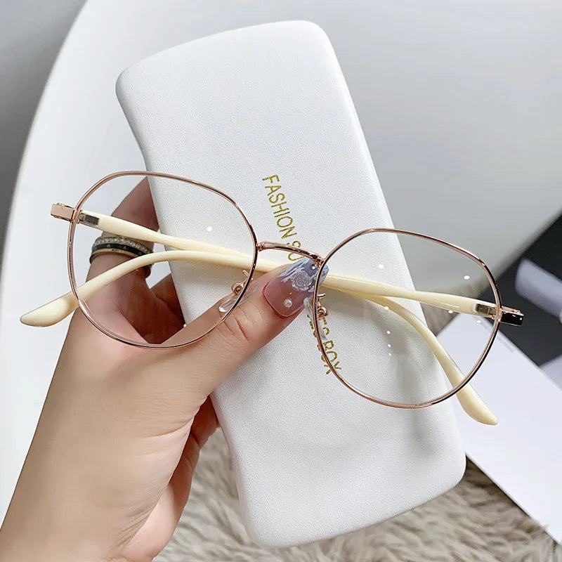 2023 Metal Frame Girls Eye Wear Eyeglasses Frames Gafas De Luz Azul Anteojos Mens Glasses