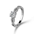 Mascot 925 Sterling Silver Jewelry  Clear Zircon Crystal Silver Ring Aaa Zircon Rings