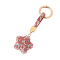 Wholesale Bling Crystal Star Keychain Cute Rhinestone Backpack Bag Purse Car Keychain Pendant Charm Gift