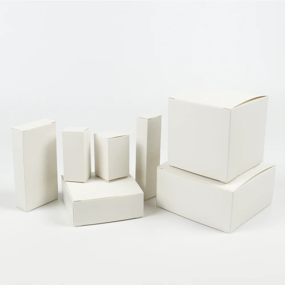 Ready to Ship Foldable Top Tuck Cosmetic Essential Oil Packaging Box Packaging White Card Paper Soap Small Gift Paper Boxes