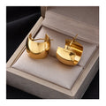 Women Fashion Anti Tarnish 316l Stainless Steel 18k Pvd Gold Plated Chunky Hoop Earrings for Women Jewelry