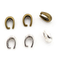 30pcs 11x8mm Antique Bronze Silver Plated Clasps Pinch Bails Handmade Charms Pendant:DIY Jewelry for Bracelet Necklace