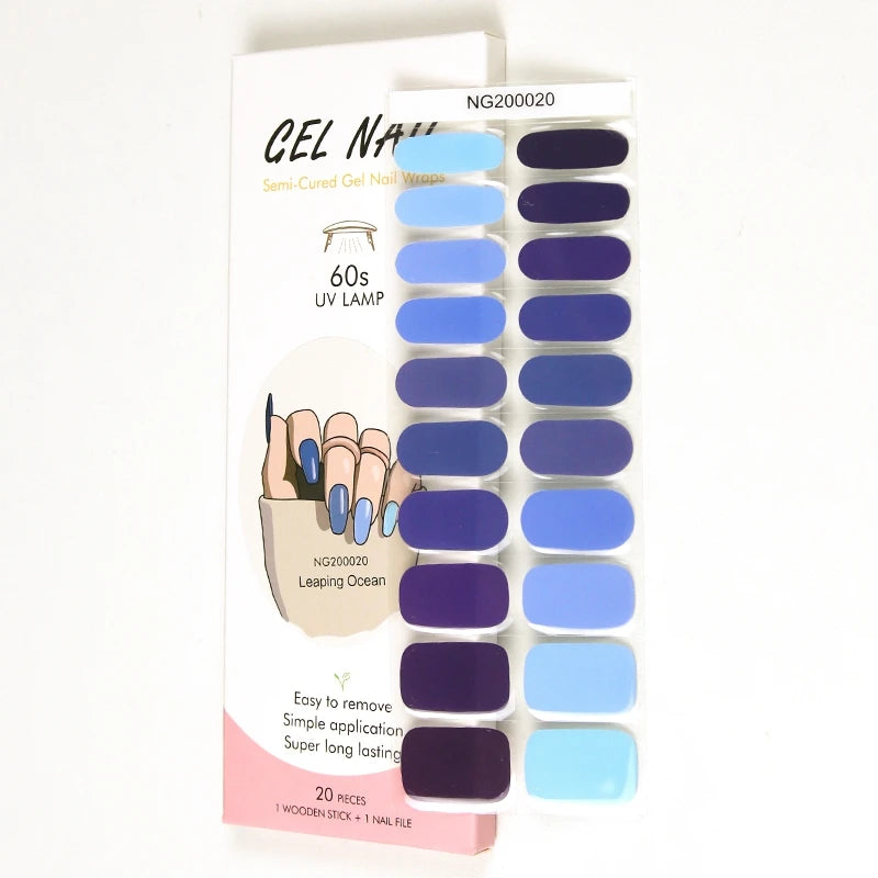 Huizi Factory Supplier Hot Sales New Designs Custom Gel Nail Polish Sticker Wraps