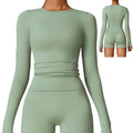 Long Sleeve Breathable Four-Way Stretch Quick Dry Yoga Gym Wear Sportswear Fitness Pilates Women's Top