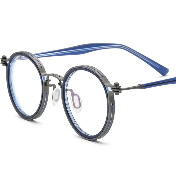 Acetate Myopic Frames Men and Women Retro Round Reading Glasses Alloy Optical Glasses Frame Monturas Ppticas 2023