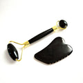 HZ Wholesale Private Label Gua Sha Set Crystal Beauty Pink Stone Natural Black Obsidian Facial Massage Face Jade Roller