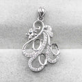 Sterling Silver 4*6mm Semi Mount Pendant Empty Frame Blank Support Setting S925 Base Holder Without Center Stone for DIY Inlay