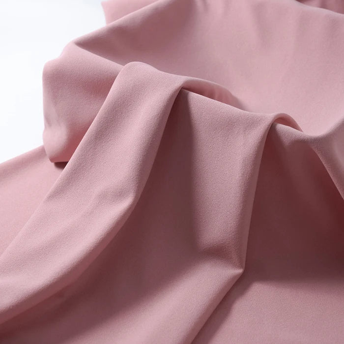 Factory Price Breathable Heavyweight Polyester Spandex Four Way Stretch Crepe Knitted Fabric for Dresses Girls & Boys