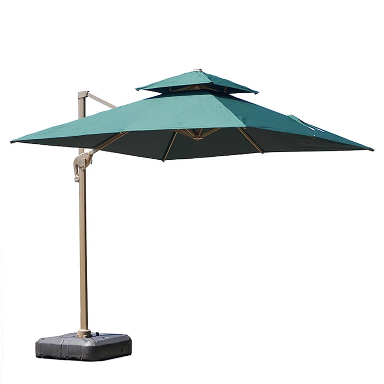 Guangdong Umbrella Holder Rectangular Roman  Led Umbrella Outdoor Fishing Electric Charging Umbrella White Patio