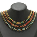 Colorful Dripping Cuban Both Sides Ground Chains for Jewelry Hip Hop Necklace Bracelet Accessories Making