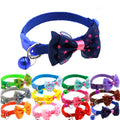 Factory Wholesale Price Pet Buckle Bow Tie Collar With Bell Adjustable Cat Dog Polka-dot Neck Collar Pet Supplies Accessories