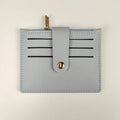 Ministerial Pu Leather Wallet with Short Sleeve Zipper Integrated Driver's License RFID Feature Minimalist Student Money Clip