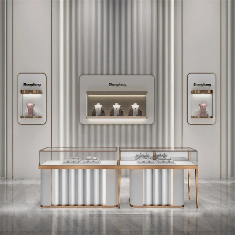 Jewelry Display Cabinet  Kiosk Showcase Customized Logo Size Color One-step Service Factory Direct Sales Better Price