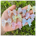 Wholesale DIY Planar Charm Cabochon Flat Back Resin Hair Bow Hole Embellishments Sweet Shinny for Keychain Bag Jewelry Pendants