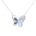 Abalone Shell Jewelry Necklace Attract Couples Womens Fashion 925 Silver butterfly Necklaces
