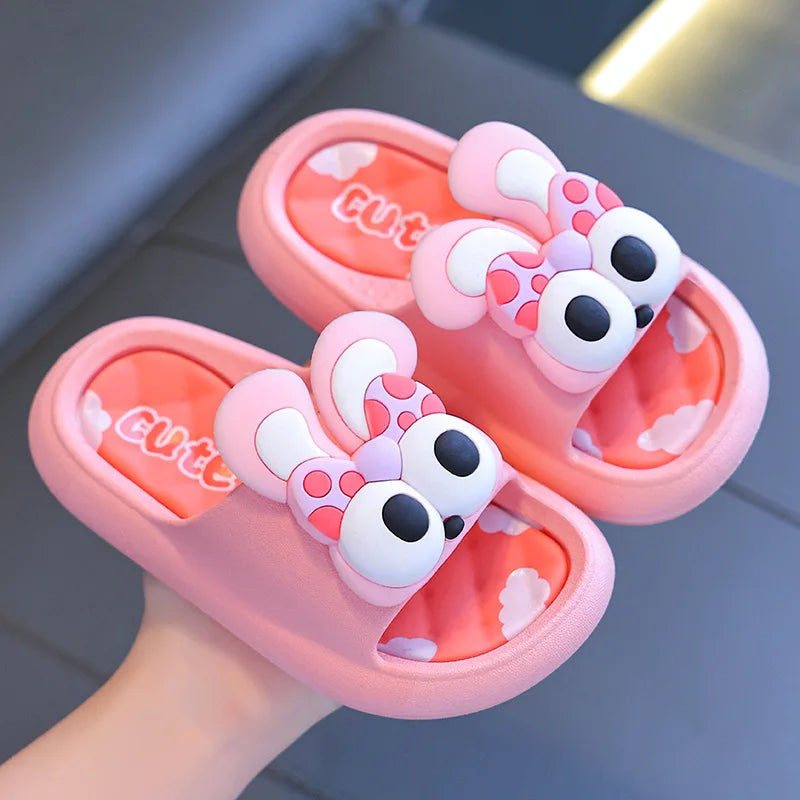 Summer Kids Sandals Non-Slip Soft Sole Indoor Bath Slippers for Boys and Girls Parent-Child Beach Slides