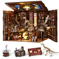 Minicity DIY Educational Book Nook Kit 3D Wooden Puzzle Bookend Bookshelf with LED Light Miniature Dollhouse Decor