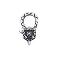 Oxidized Sterling Silver Cute Tiger Lock Jewelry Large Charms Holder Ball Chains Claps