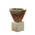 New Design 150ml 200ml Japanese Matte Water Ceramic Cup Stoneware Funnel Shape Coffee Mug With Base