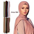 Women Arab Head Scarves Solid Color Hijab Cheap Muslim Plain Chiffon Scarf