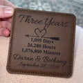 Premium Customize Leather Coasters Personalized Leather Drink Single Coaster Square Leatherette Coasters for Laser Engraving