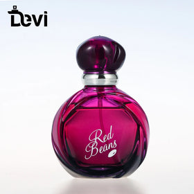 Devi Wholesale OEM/ODM 30ml 50ml 100ml Aluminum Alloy Crimp Luxury Empty Perfume Glass Bottle with Hot Stamping Carton Packed