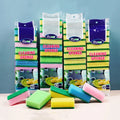 More Size Dishwashing Sponge Scouring Pad Double Side Kitchen Cleaning Brush Sponge Block Household Dishwashing Sponge