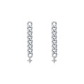 925 Sterling Silver Cuban Link Chain Moissanite Drop Earrings D Color VVS GRA Certified Hip Hop Iced Out Jewelry for Men Women