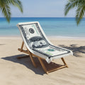 Custom 100 Dollar Bill Print Beach Towel Quick Dry Microfiber Bath Sheet Money Pattern Oversized Swimming Blanket 70x150cm
