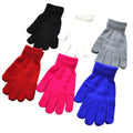 Adults Winter Warm Five-finger Simple Acrylic Spandex Solid Color Magic Gloves
