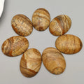 HZ Handcrafted 30*40mm Oval Stone Picture Jasper Cabochon Loose Crystal Wholesale Bulk Beads Jewelry Making Crafts