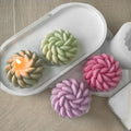 J10-218  Hot Sale Santa Ana Flower Candle Mould Geometric Aromatherapy Handmade Soap Silicone Grinder DIY Cloud Mould for Decor