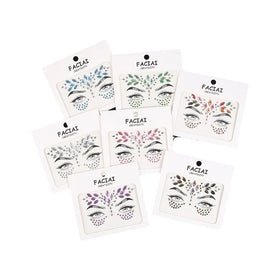 Shiny Face Tattoo Sticker for Girls Temporary Crystal Jewelry Rhinestone for Party or Power Face Makeup