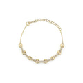 LOZRUNVE Luxury 18k Gold Micro Pave Link Anchor Bracelet Sterling Silver 925 Jewelry