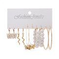 Fashion Hoop Earrings Set of Earrings Retro Alloy butterfly Snake-like Metal Earrings Set for Women Jewelry