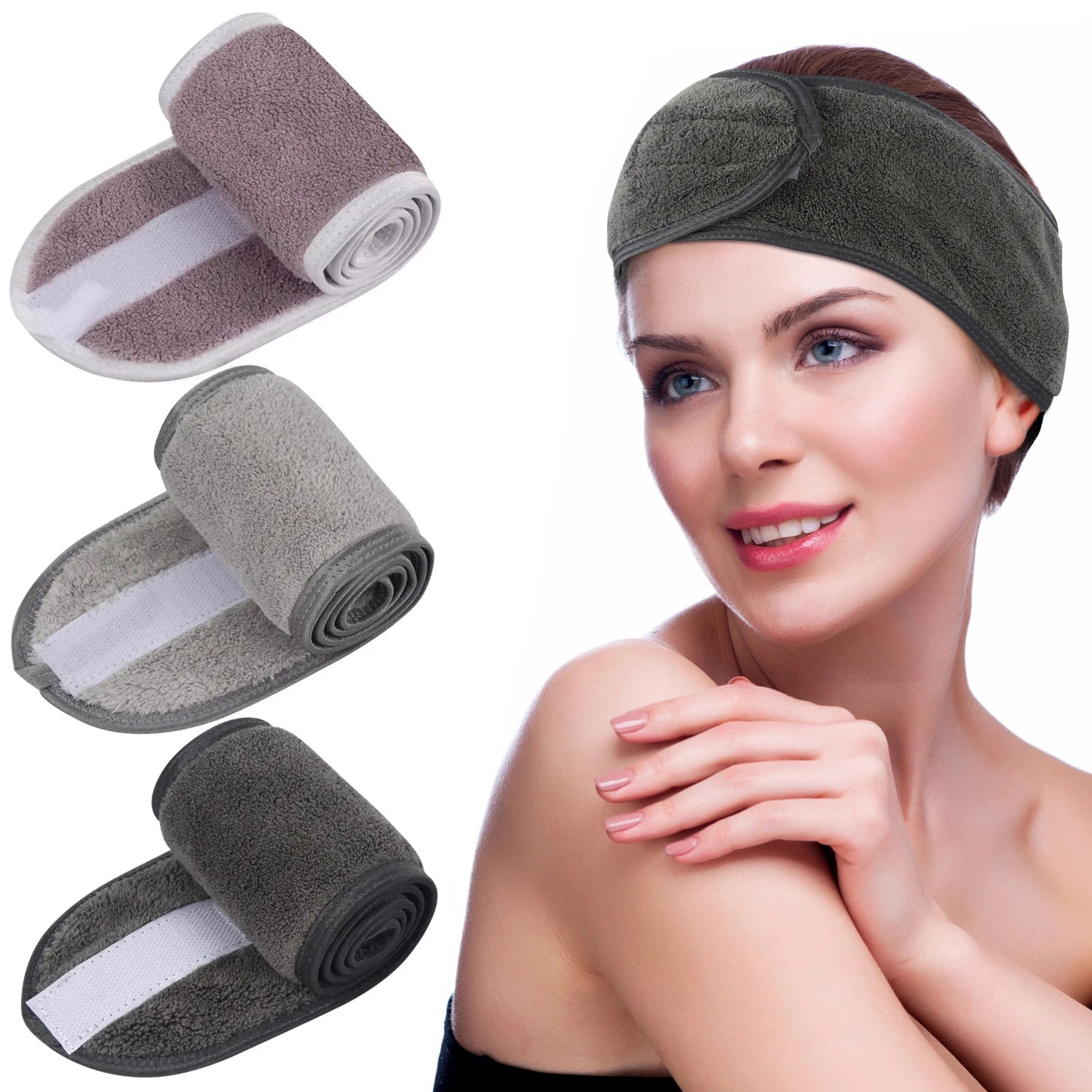 Cute Fashion Velvet Headband Soft Coral Fleece Turban Headwraps Spa Headband