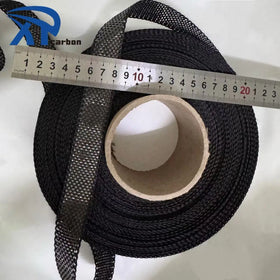 Factory Hot Sale 3K 6K 12K 10mm 25mm Construction Use Carbon Fiber Fabric Woven Tape