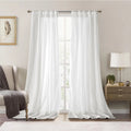 Luxury Chiffon White Voile Sheer Curtains Grommet Glitter Sheer Curtains Continuous for Living Room