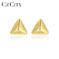CZCITY Geometric Girls Earrings Studs Women Cute 925 Silver 14K Gold Plated Small Earring