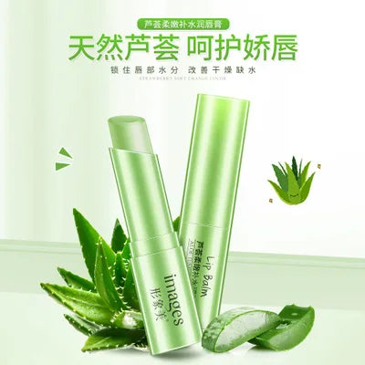 IMAGES  Aloe/Strawberry/Honey Moisturizing Lip Balm Anti-drying Exfoliating Reducing Lip Lines and Brightening Lips