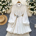 Women 2025 Spring Long-sleeved Shirt Dress