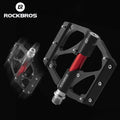 ROCKBROS Bearing Bicycle Pedales Waterproof Dust-proof Flat Aluminum Alloy Pedals 9/16" Sealed Bearing BMX Road MTB Pedals