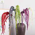 Whosale Artificial 5 Colors Amaranthus Foam Greenery Hanging Foliage 8 Branches for Wedding Flower Arrangement