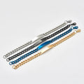 10 Styles 5 Colors Stainless Steel bar Name Plate Bracelet Smooth Surface Curved Plate Custom Name Bracelet Jewelry