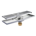 Bathroom Accessories Modern Rectangle Brushed Nickel 304 Stainless Steel Shower Floor Drain with Easy Installation & Clean