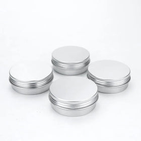 Wholesale Candy-Choclates Metal Storage Cans Packaging 2 Oz 60 ML Silver Cosmetic Aluminum Tin Jar