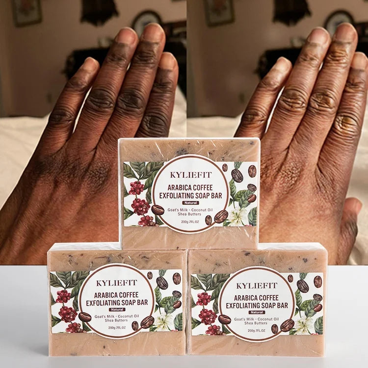 Organic Natural Ingredient Hand Deep Cleansing Lightening Spot Brightening Skin Handmade Shea Butter Coffee Bar Soap