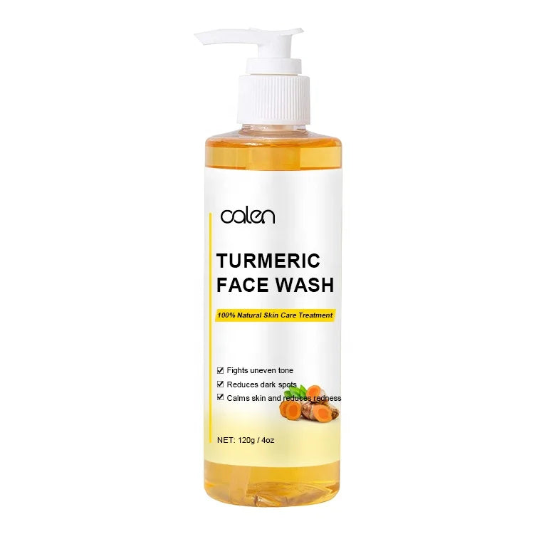 Organic Vegan Turmeric Face Wash Soothing Calming Facial Cleanser for Dry Skin